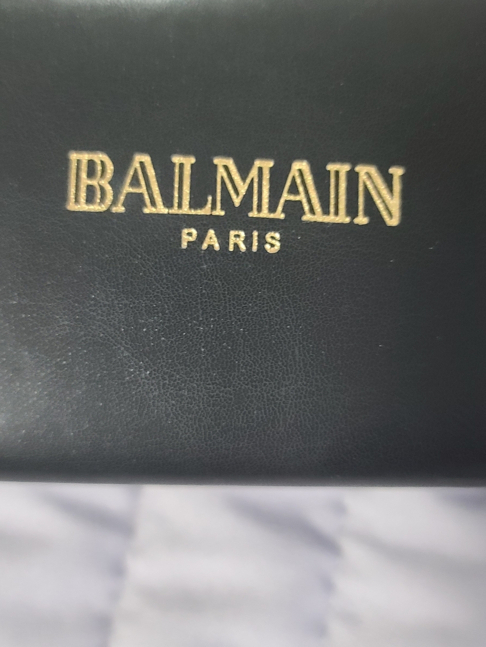 Balmain Paris Sunglasses Case - Black with Gold Logo - Picture 4 of 4